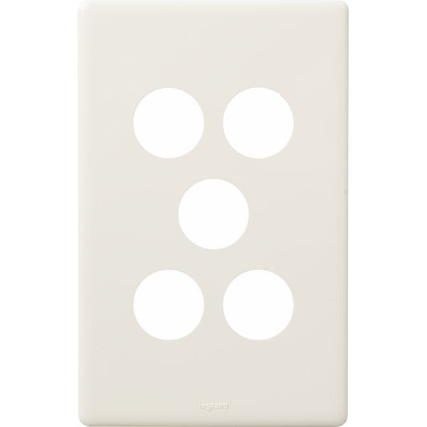 Excel Life Dedicated Cover Plate 5Gang White