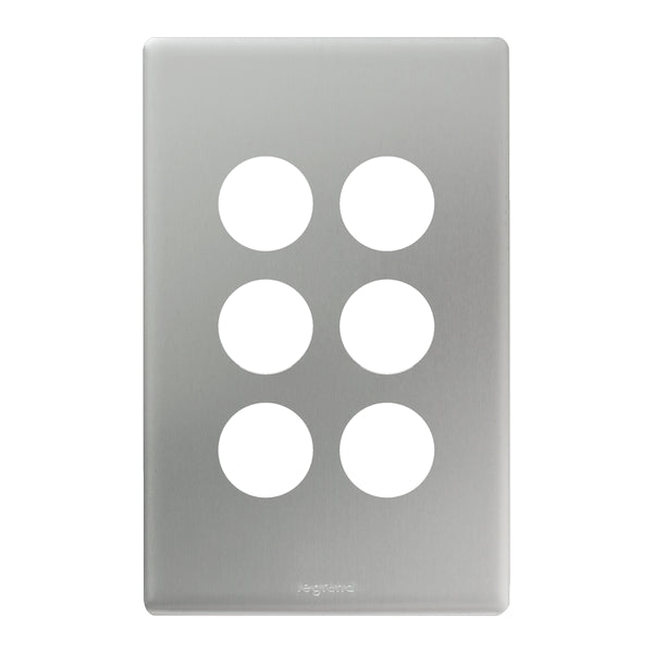 Excel Life Dedicated Cover Plate 6Gang M/Silver