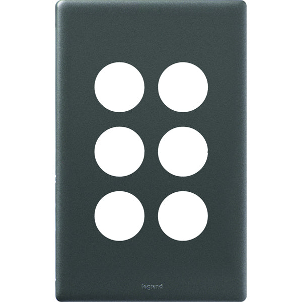 Excel Life Dedicated Cover Plate 6Gang Urban Grey