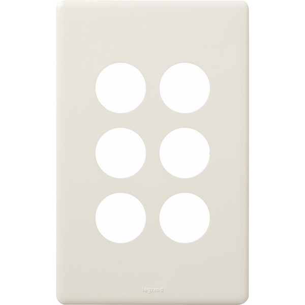 Excel Life Dedicated Cover Plate 6Gang White