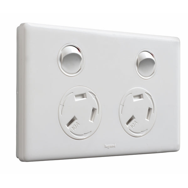 Excel Life Dedicated Sw Socket Dbl 10A Extra-Safe White