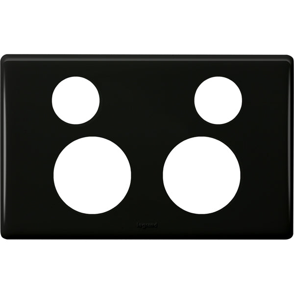 Excel Life Dedicated Cover Plate Sw Socket Dbl Black