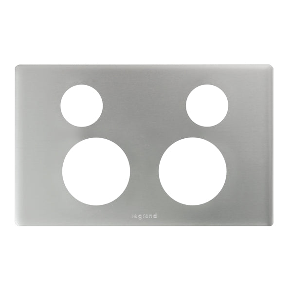 Excel Life Dedicated Cover Plate Sw Socket Dbl M/Silver