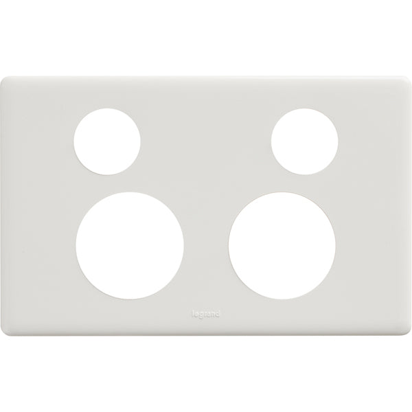 Excel Life Ded Cover Plate Sw Socket Dbl White