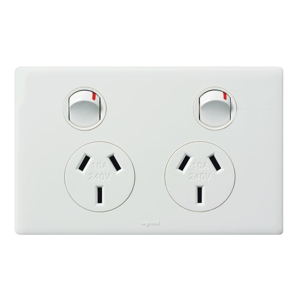 Excel Life Dedicated Sw Socket Dbl 10A White