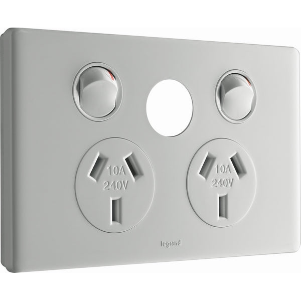 Excel Life Dedicated Sw Socket Dbl 10A Extra Func White