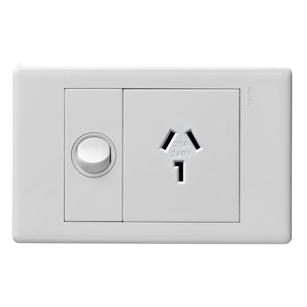 Excel Life Dedicated Sw Socket Sgl 25A White