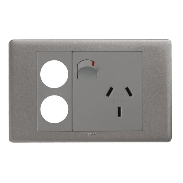 Excel Life Dedicated Sw Socket Sgl 10A 2x Func Urban Grey