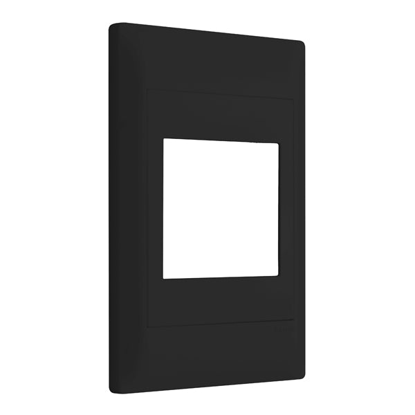 Excel Life Dedicated Grid & Plate 2Gang Black