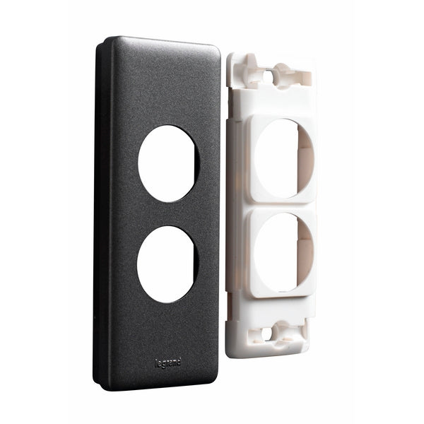 Excel Life Architrave Grid & Cover Only 2Gang Urban Grey