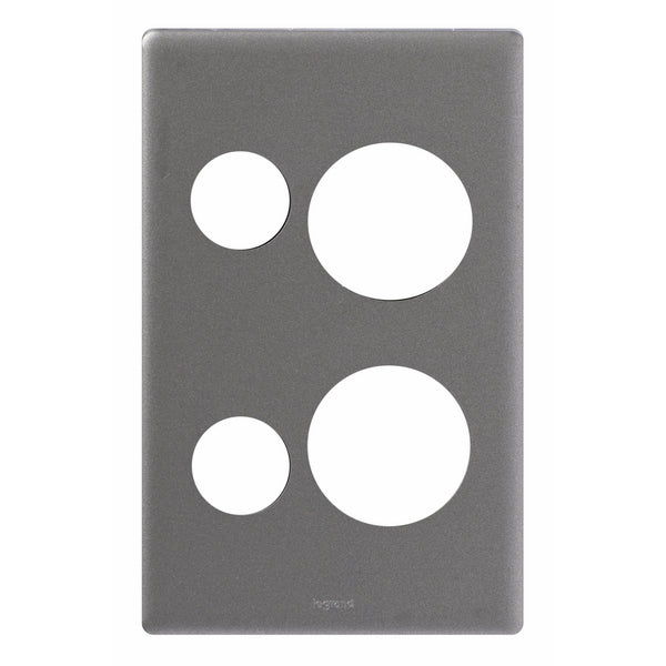 Excel Life Dedicated Cover Plate Sw Socket Dbl Vert U/Grey