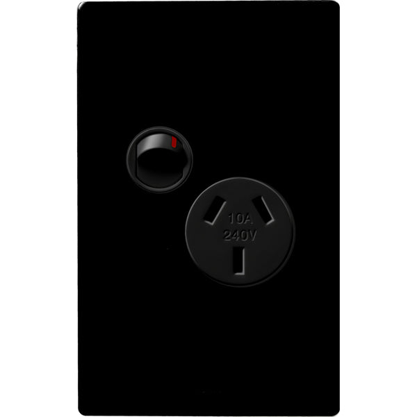 Excel Life Dedicated Sw Socket Sgl 10A Vert Black