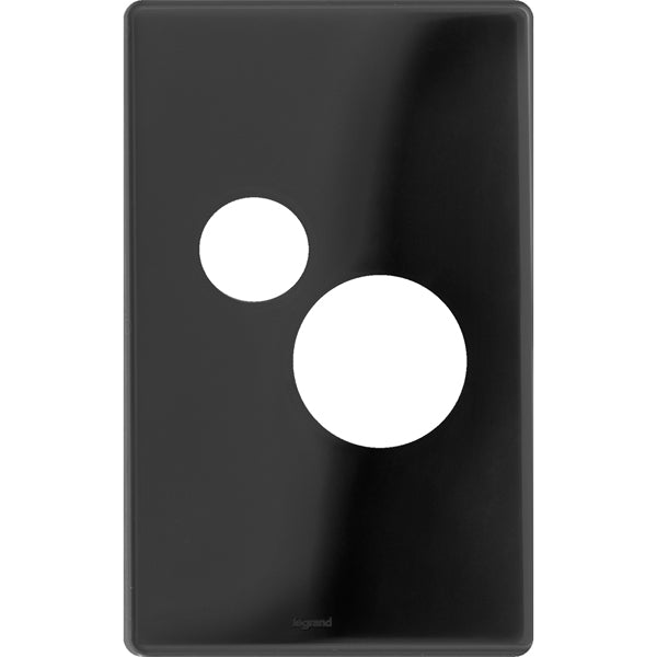 Excel Life Dedicated Cover Plate Sw Socket Sgl Vert Black