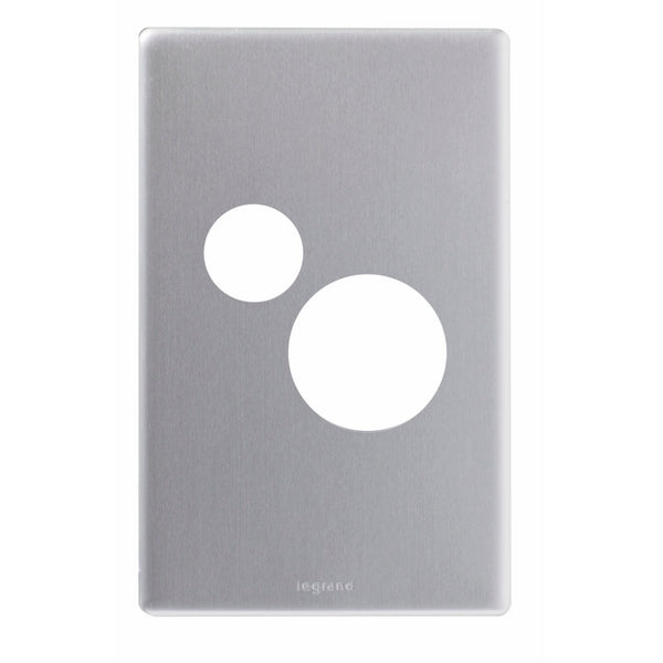 Excel Life Dedicated Cover Plate Sw Socket Sgl Vert M/Silver