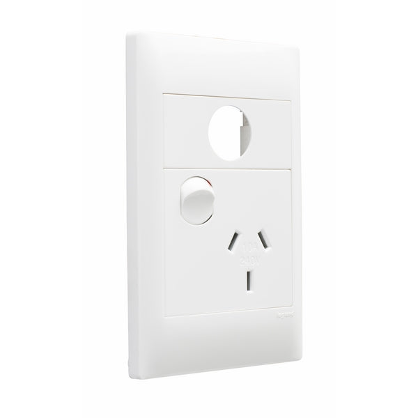 Excel Life Dedicated Sw Socket Sgl 10A 1x Func Vert White