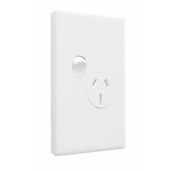 Excel Life Dedicated Sw Socket Sgl 15A Vert White