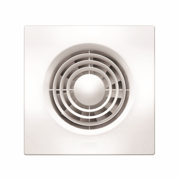 Wall Fan 100mm Slimline Square White