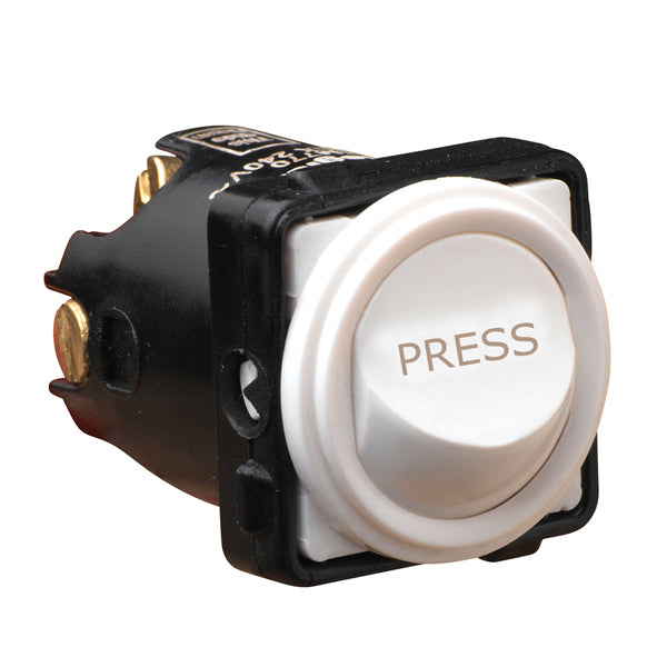 Excel Life Switch Mech 16A Spring Ret PRESS White