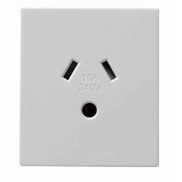 Excel Life Socket Insert Auto Sw Sgl 10A Rnd Earth White