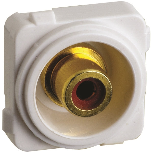 Excel Life Mech Red RCA Outlet F-Type On Rear White