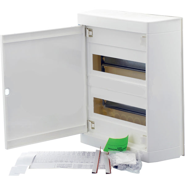 Distribution Board 24Way Surface White