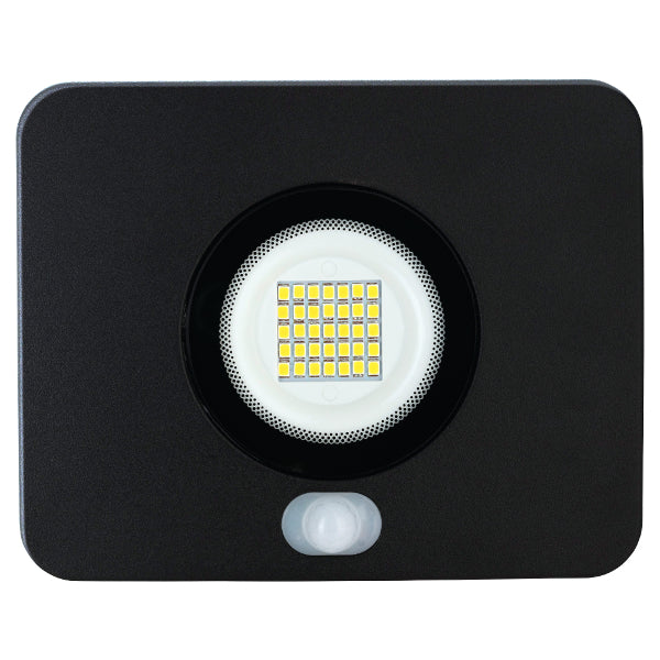 Leana Floodlight LED Slim Sensor 15W 4k 6m Range Black