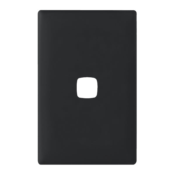 Linea Plate Only 1Gang Soft Touch Black