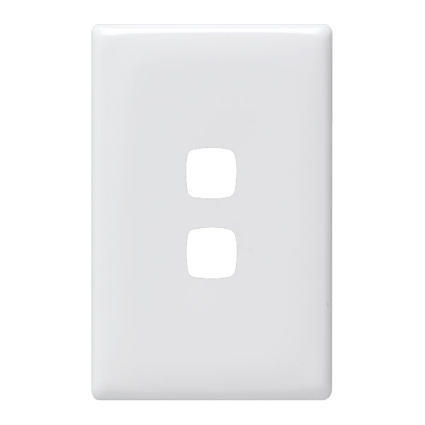 Linea Grid & Plate Only 2Gang White