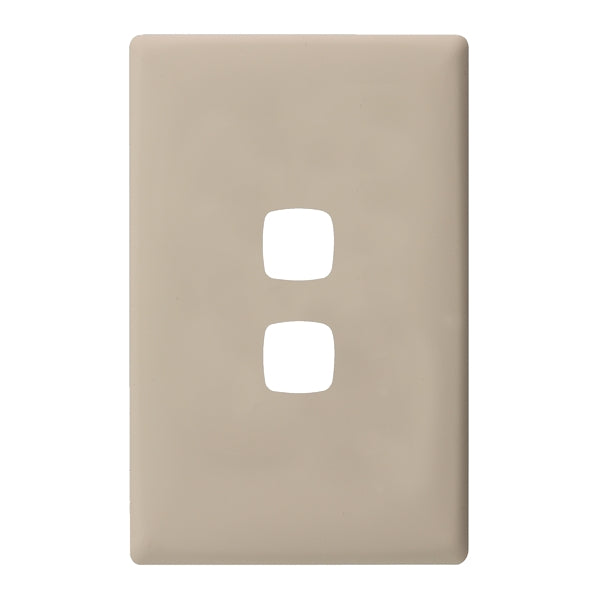 Linea Plate Only 2Gang Soft Touch Light Grey