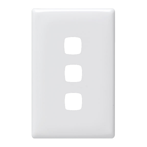 Linea Grid & Plate Only 3Gang White