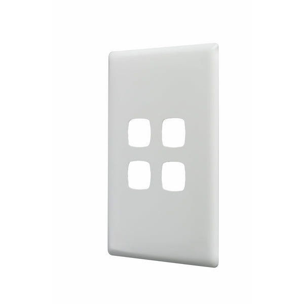 Linea Plate Only 4Gang White