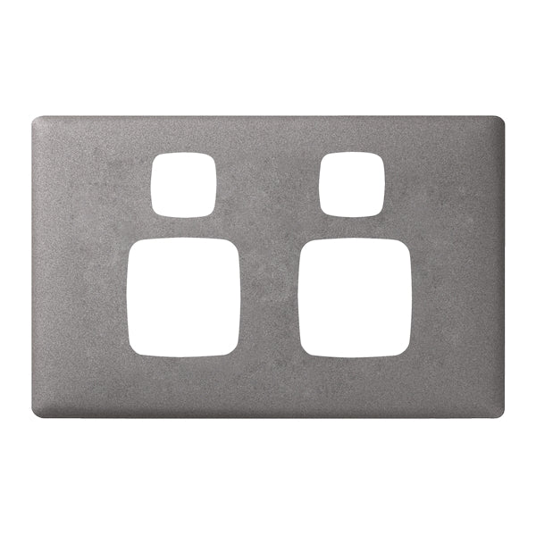 Linea Plate Only Sw Socket Horiz Gun Metal