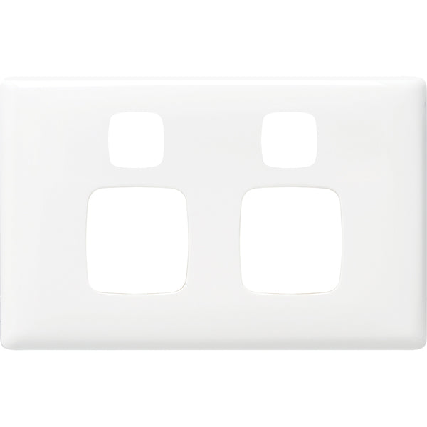 Linea Plate Only Sw Socket Dbl Horiz White