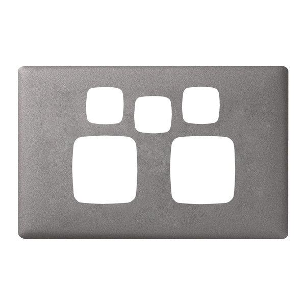 Linea Plate Only Sw Socket Dbl Horiz Gun Metal