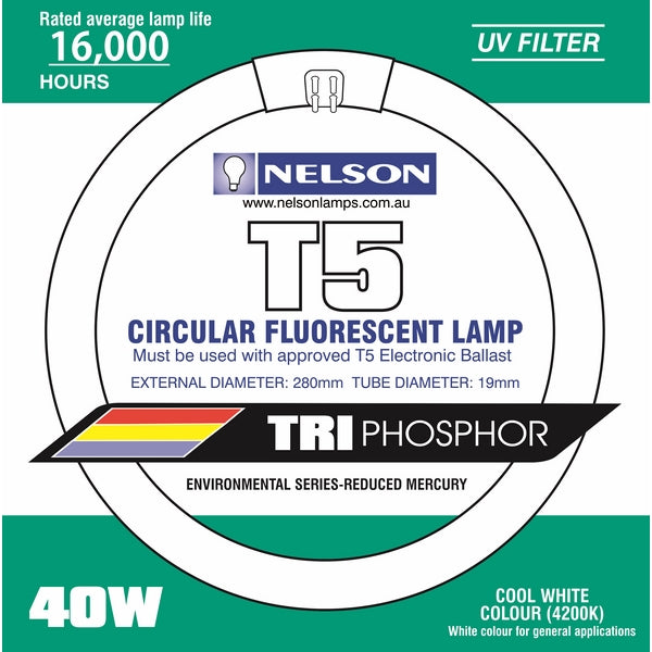 Lamp T5 40W 4000k Circ Fluoro