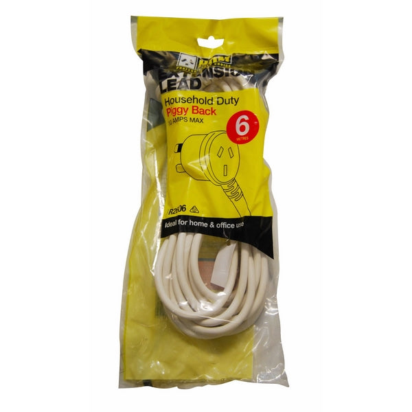 Extension Lead Piggyback Plug 6m