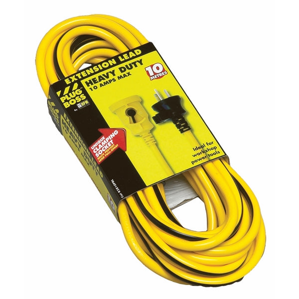 Extension Lead Heavy Duty 10m with Camping Socket Black