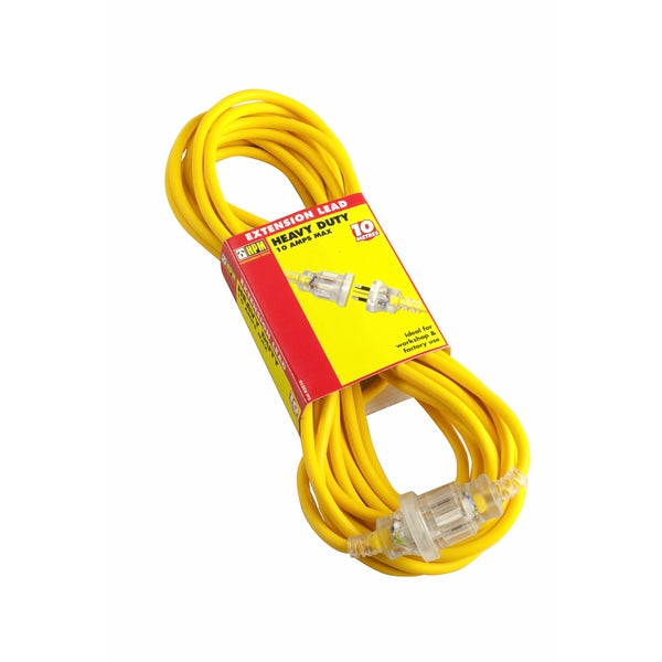 Extension Lead Heavy Duty 10m Yellow