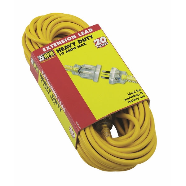 Extension Lead Heavy Duty 20m Yellow