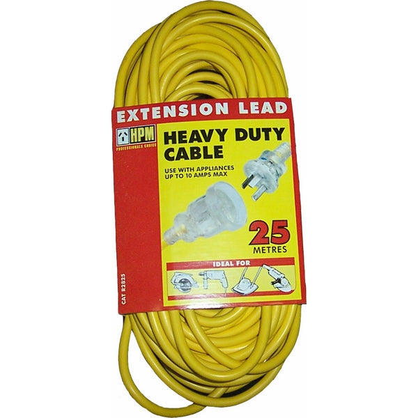 Extension Lead Heavy Duty 25m Yellow