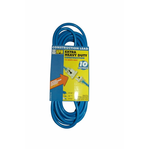 Extension Lead Heavy Duty 15A 10m Blue