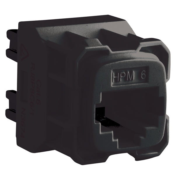 Mech RJ45 Jack Cat6 Black