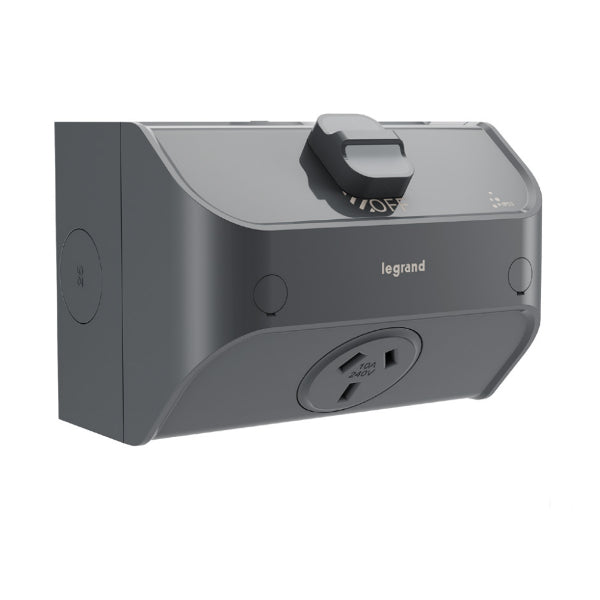 Aqua Life Sw Skt Single 15A Surf Mnt Cement Grey IP53