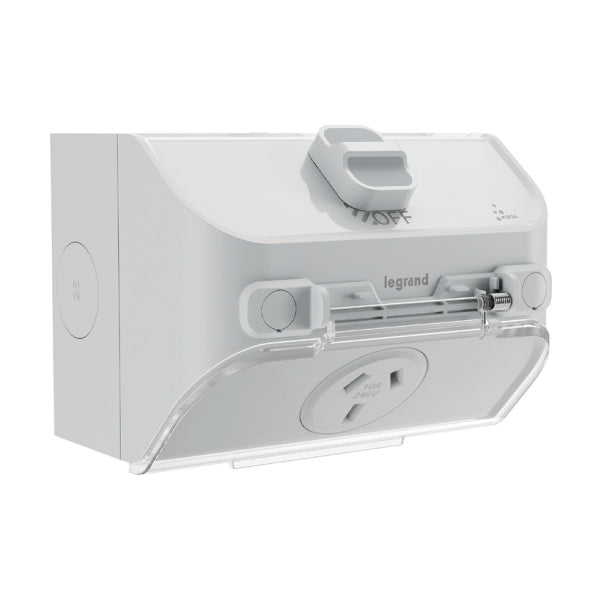 Aqua Life Sw Skt Single 10A Surf Mnt Limestone Grey IP54