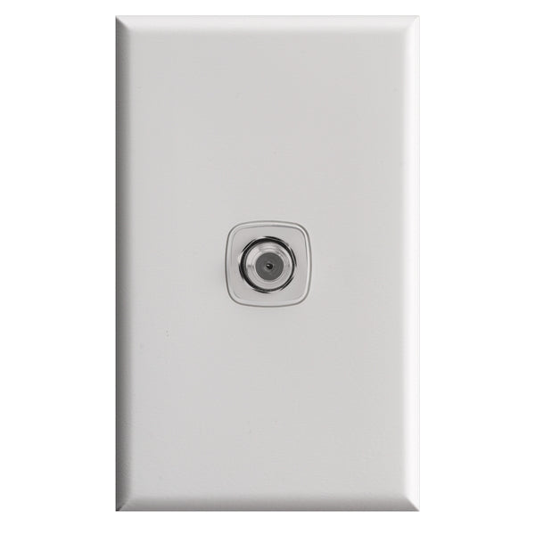 XL F-Connector Outlet White