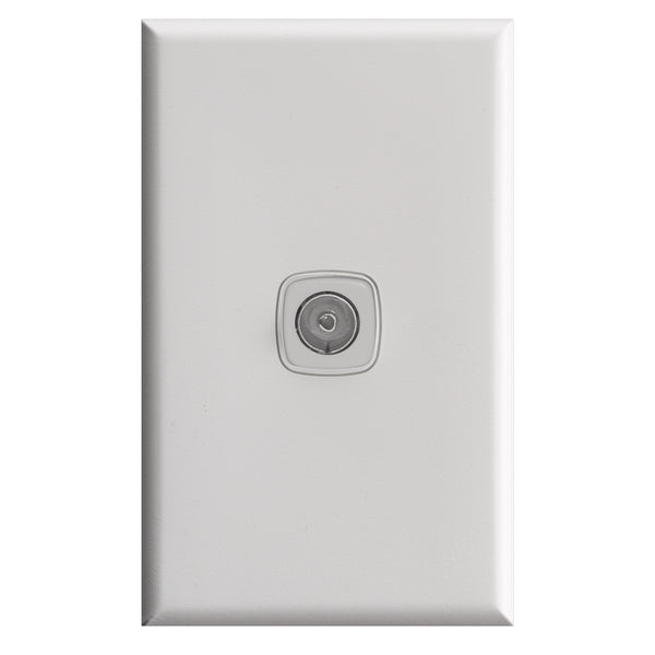 XL Coax Outlet 75 Ohm TV White