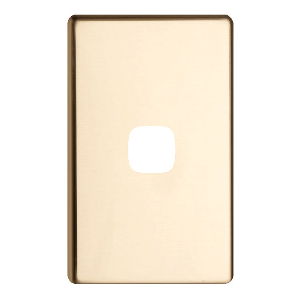 XL Switch Plate Only 1Gang Polished Brass