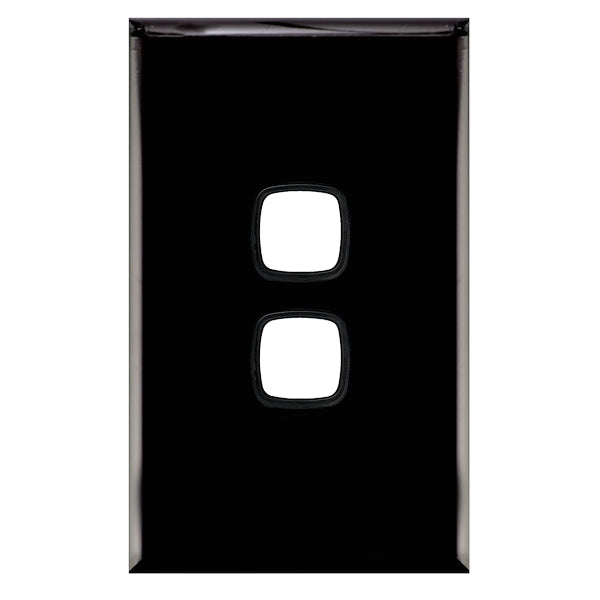 XL Grid & Plate Only 2Gang Black