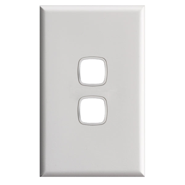 XL Grid & Plate Only 2Gang White