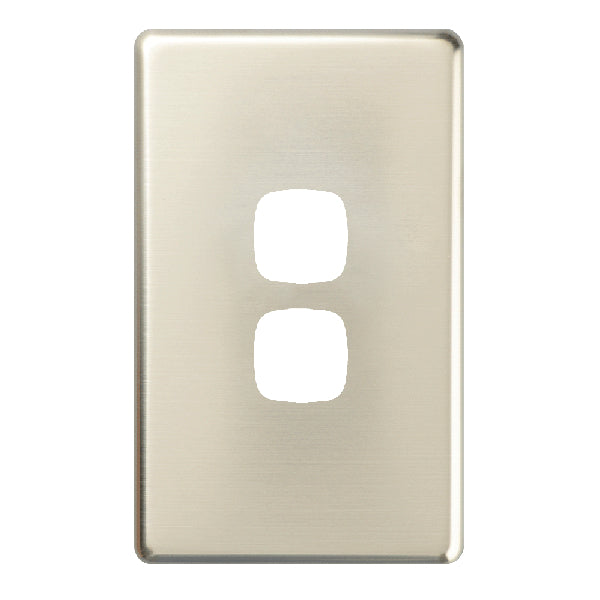 XL Switch Plate Only 2Gang Stainless Steel